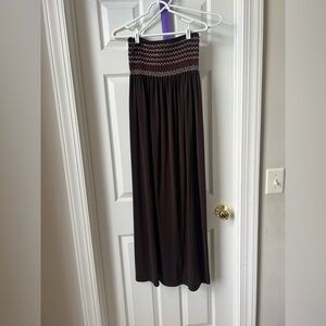 Charlotte Russe Dark Brown strapless Maxi dress